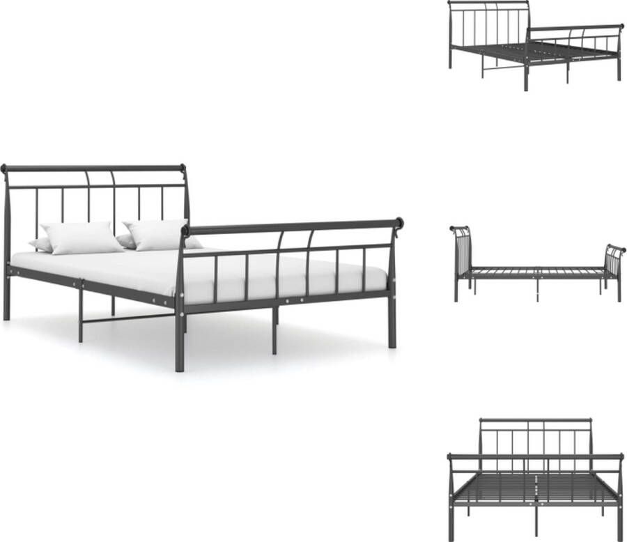 VidaXL Bedframe Bed Frame Bed Frames Bedframe metaal zwart 120x200 cm