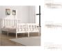 VidaXL Bedframe Modern Wit Grenenhout 195.5 x 145.5 x 69.5 cm Voor Matras 140 x 190 cm Bed - Thumbnail 1