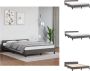 VidaXL Bedframe Multiplex 203 x 143 x 50 cm Grijs Kunstleer Bed - Thumbnail 1