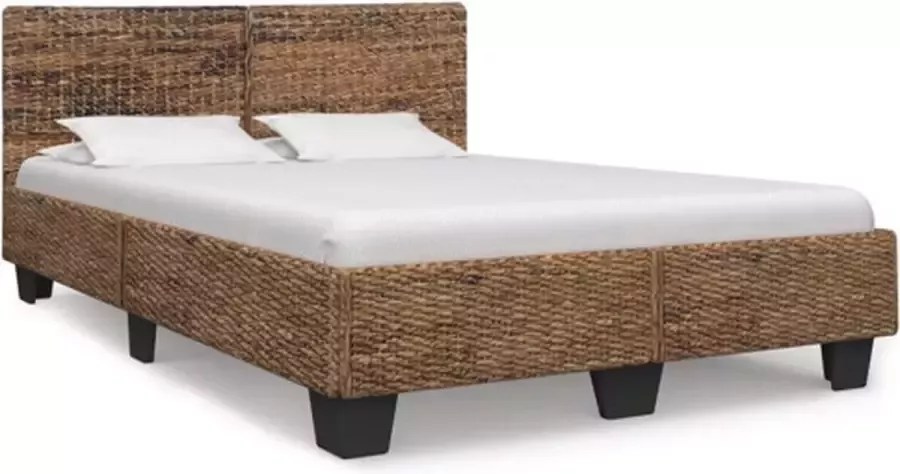 VIDAXL Bedframe natuurlijk rattan 140x200 cm