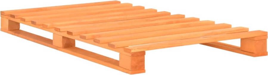 VidaXL -Bedframe-pallet-massief-grenenhout-bruin-100x200-cm - Foto 2