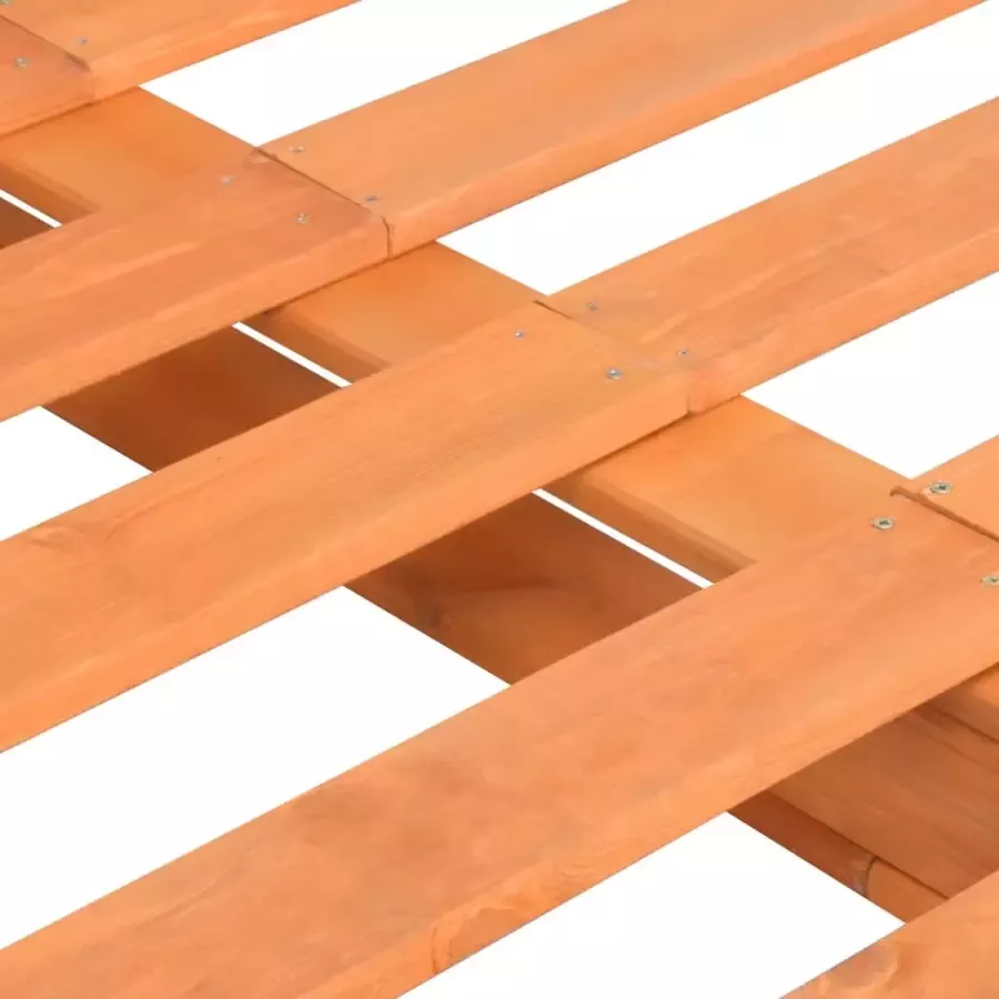 VidaXL -Bedframe-pallet-massief-grenenhout-bruin-140x200-cm