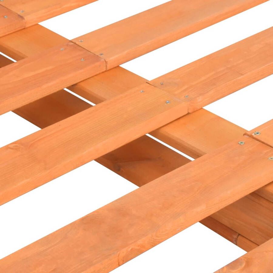 VidaXL -Bedframe-pallet-massief-grenenhout-bruin-200x200-cm - Foto 2