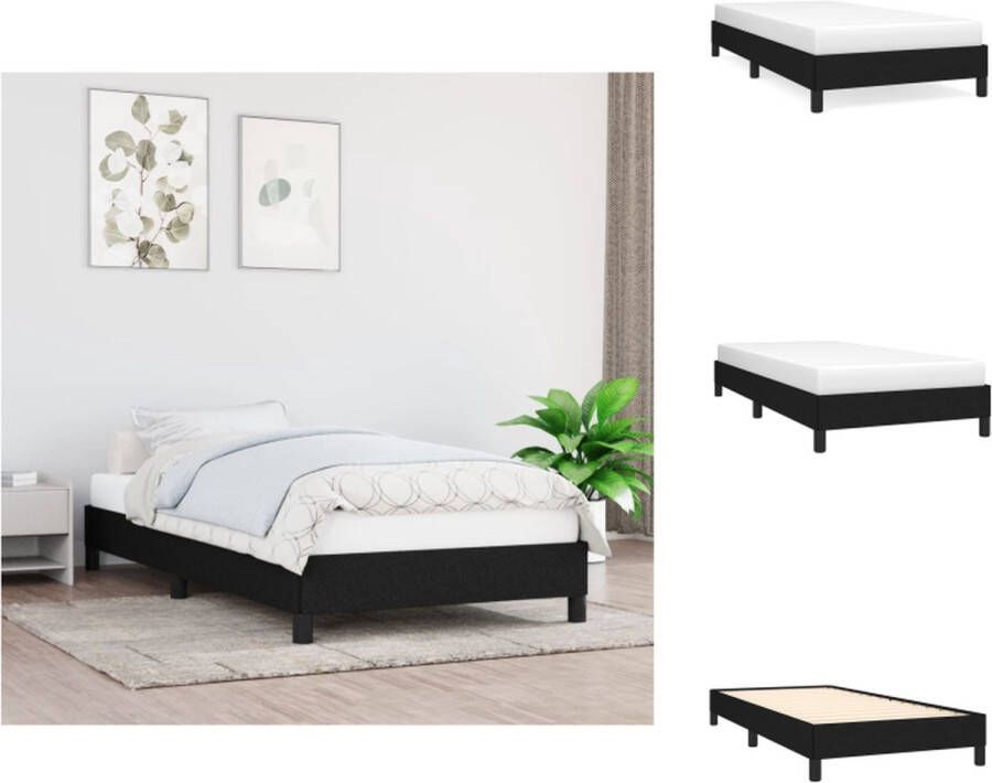 vidaXL Bedframe Premium Bedframes 203 x 103 x 25 cm Zwart Bed