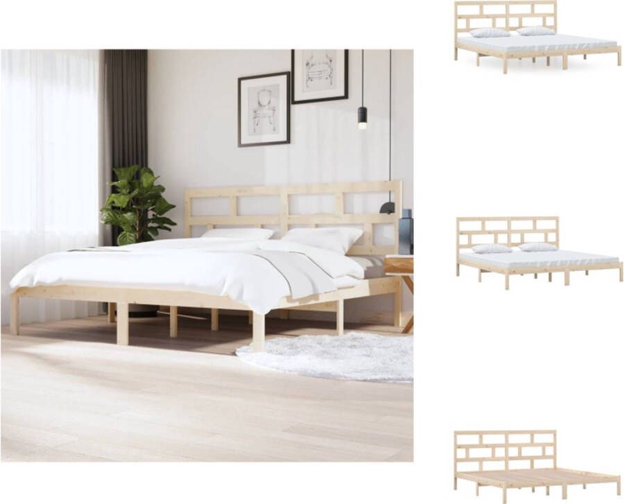 VidaXL Bedframe Scandinavisch 205.5 x 206 x 100 cm Massief Grenenhout Geen Matras Inbegrepen Bed - Foto 2