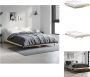 VidaXL Bedframe Sonoma Eiken 193 x 143 x 20 cm Duurzaam hout Metalen poten Multiplex lattenbodem Bed - Thumbnail 1