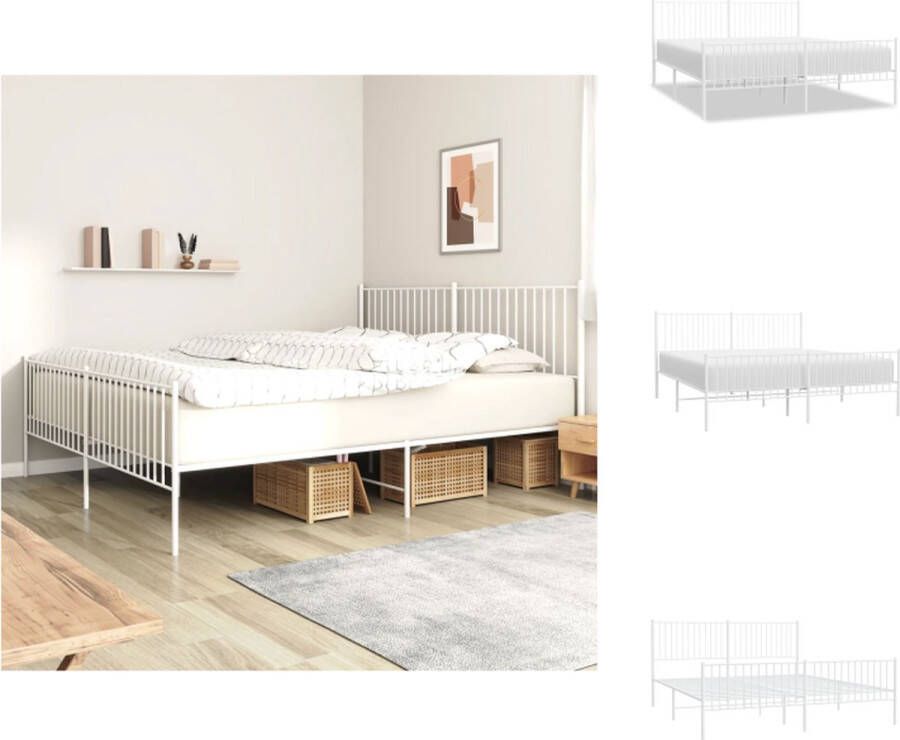 vidaXL Bedframe Staal 207 x 198 x 90.5 cm Robuust en functioneel Bed