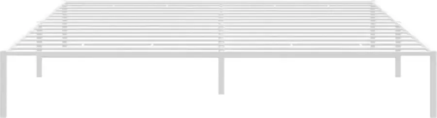 VidaXL Bedframe staal wit 208x208x31 cm - Foto 6