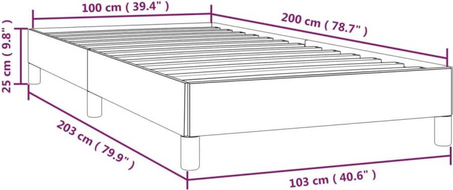 VidaXL -Bedframe-stof-blauw-100x200-cm - Foto 2