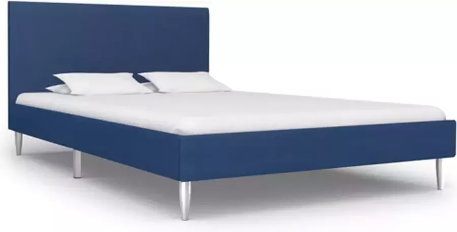 VIDAXL Bedframe stof blauw 120x200 cm