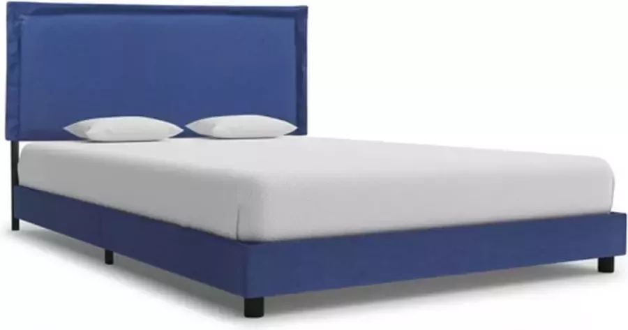 vidaXL Bedframe stof blauw 120x200 cm