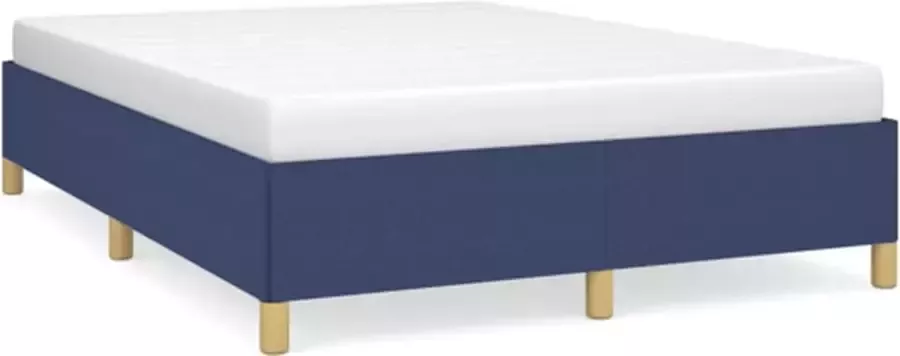 VIDAXL Bedframe zonder matras stof blauw 140x190 cm - Foto 2