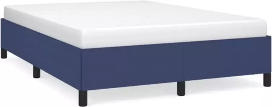 VidaXL Bedframe zonder matras stof blauw 140x200 cm - Foto 4