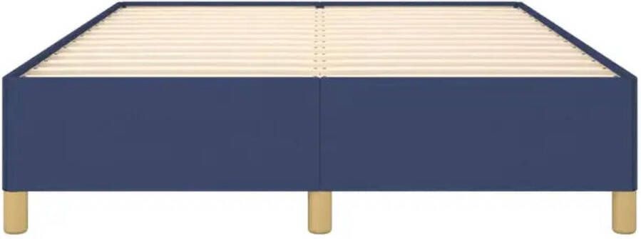 VidaXL Bedframe zonder matras stof blauw 140x200 cm - Foto 3