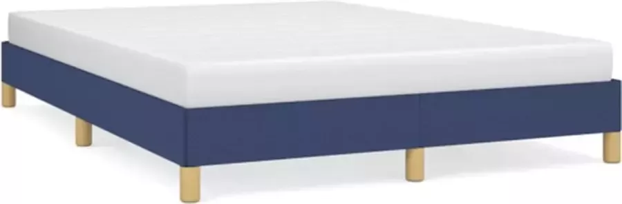 VidaXL Bedframe zonder matras stof blauw 140x200 cm - Foto 4