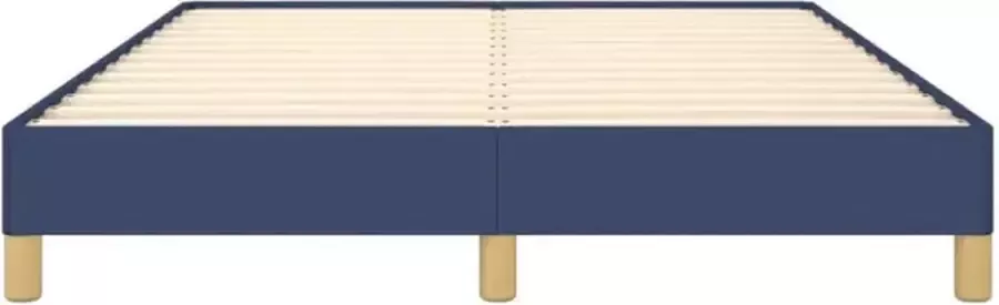 VIDAXL Bedframe zonder matras stof blauw 160x200 cm - Foto 2