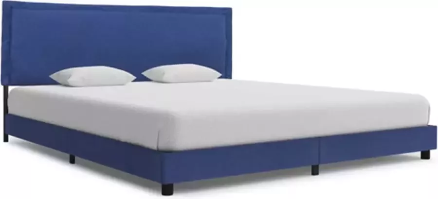 VidaXL -Bedframe-stof-blauw-180x200-cm