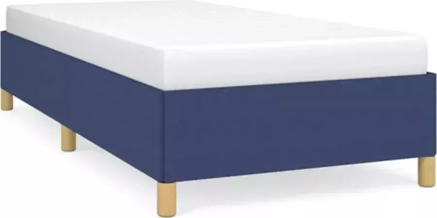 VidaXL Bedframe zonder matras 90x190 cm stof blauw - Foto 2