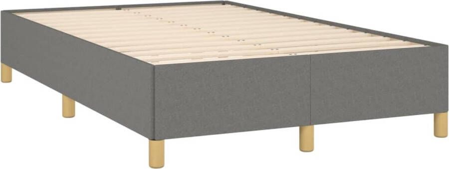 VIDAXL Bedframe zonder matras 120x200 cm stof donkergrijs - Foto 2