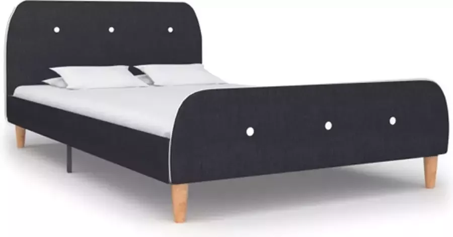 vidaXL Bedframe stof donkergrijs 120x200 cm