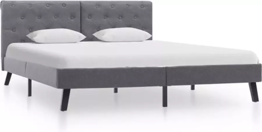 VidaXL Bedframe stof donkergrijs 140x200 cm