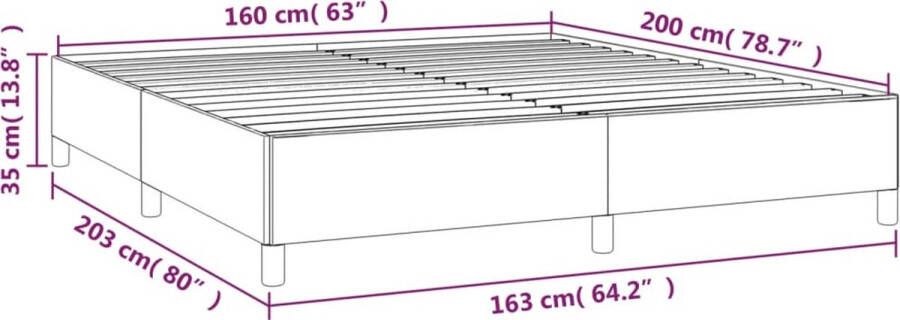 VidaXL -Bedframe-stof-donkergrijs-160x200-cm - Foto 2