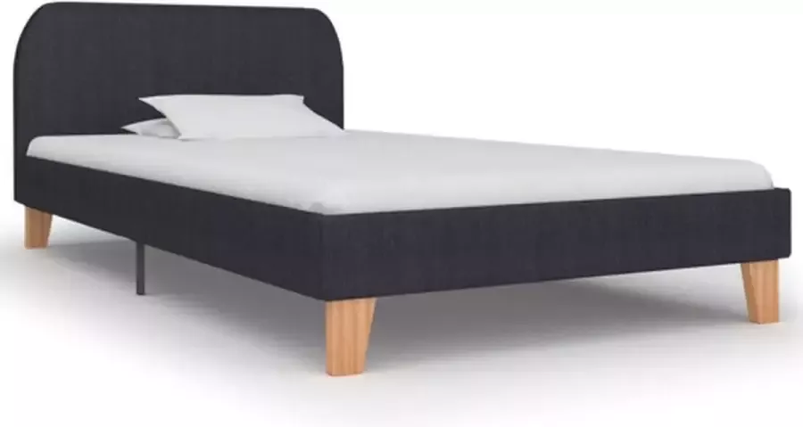 VidaXL -Bedframe-stof-donkergrijs-90x200-cm - Foto 4