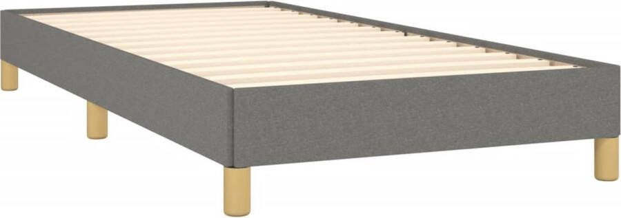 VIDAXL Bedframe zonder matras 90x200 cm stof donkergrijs - Foto 3