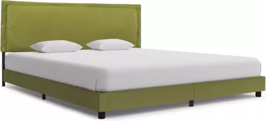 VIDAXL Bedframe stof groen 160x200 cm - Foto 1