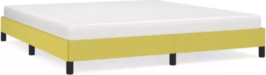 VIDAXL Bedframe zonder matras 180x200 cm stof groen - Foto 4