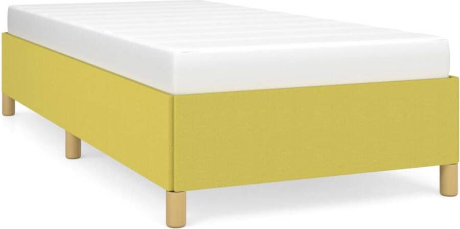 VidaXL Bedframe Stof Groen 90x200 cm Slaapkamer Meubels Bed Frame Houten Bed Frame Groene Bed Frame Enkel Bed Een Persoons Bed Boxspring - Foto 2