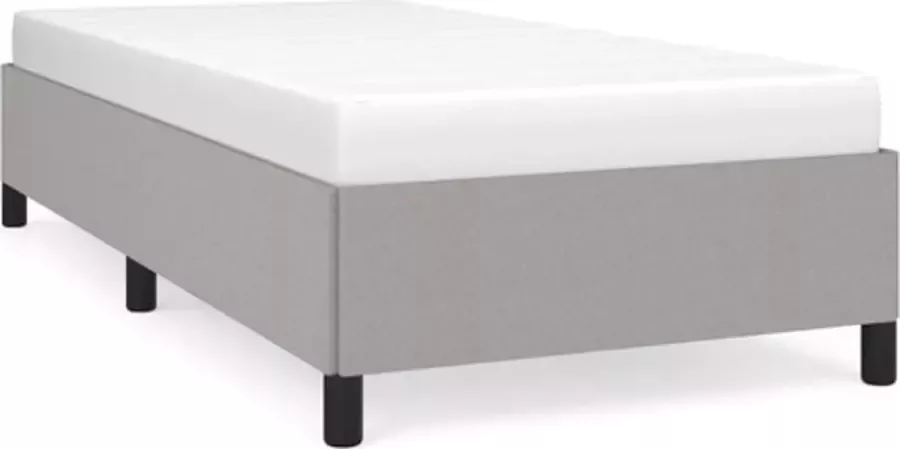VidaXL Bedframe zonder matras 100x200 cm stof lichtgrijs - Foto 4