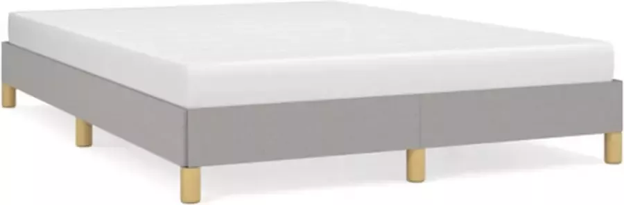 VidaXL Bedframe zonder matras stof lichtgrijs 140x190 cm - Foto 3