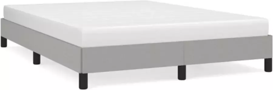 VidaXL Bedframe zonder matras stof lichtgrijs 140x190 cm - Foto 3