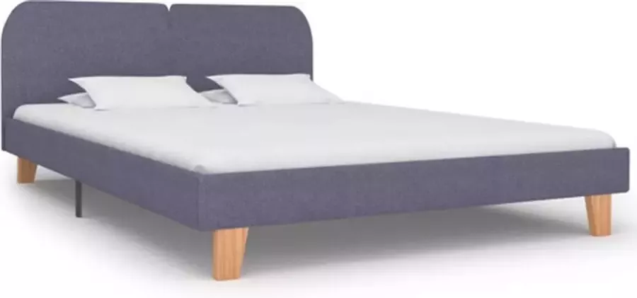 VidaXL -Bedframe-stof-lichtgrijs-160x200-cm - Foto 3