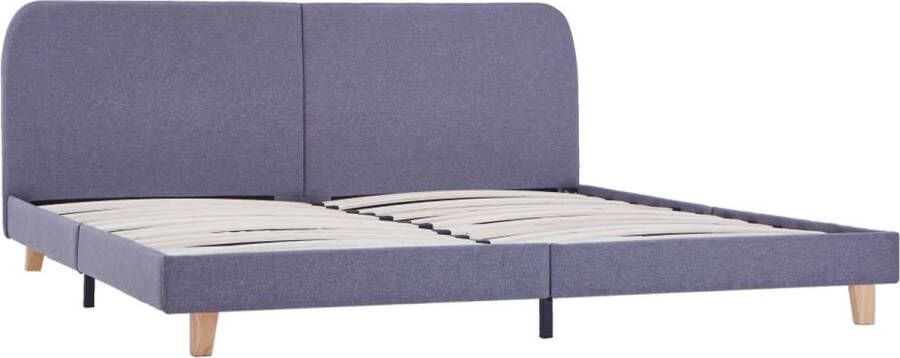 VidaXL -Bedframe-stof-lichtgrijs-160x200-cm - Foto 2