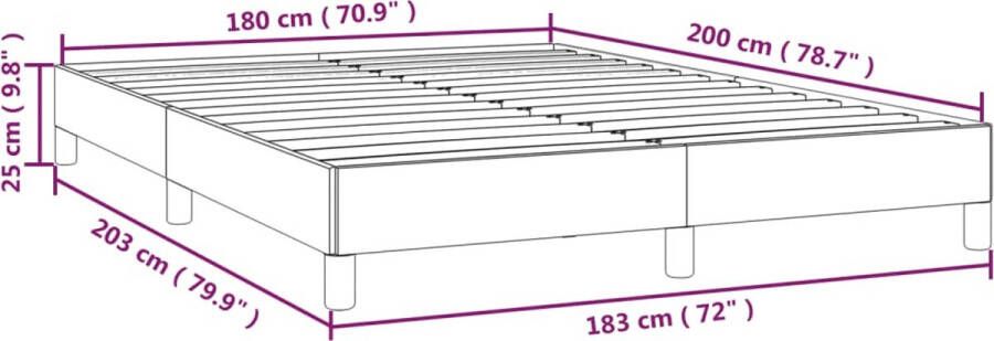 VIDAXL Bedframe zonder matras stof lichtgrijs 180x200 cm - Foto 3