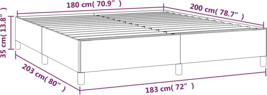 VIDAXL Bedframe zonder matras stof lichtgrijs 180x200 cm - Foto 2