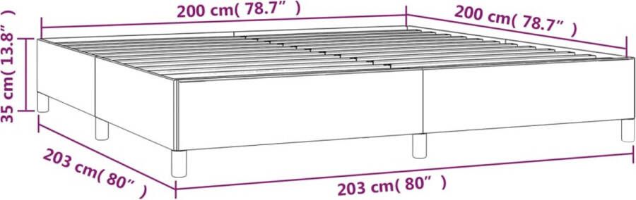 VidaXL Bedframe zonder matras stof lichtgrijs 200x200 cm - Foto 2