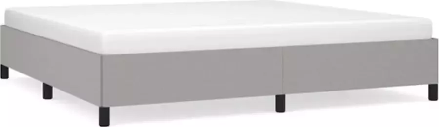 VidaXL Bedframe zonder matras stof lichtgrijs 200x200 cm - Foto 3