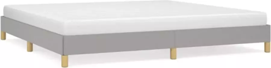 VidaXL Bedframe zonder matras stof lichtgrijs 200x200 cm - Foto 3