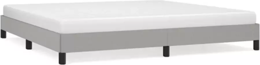 VidaXL Bedframe zonder matras stof lichtgrijs 200x200 cm - Foto 4