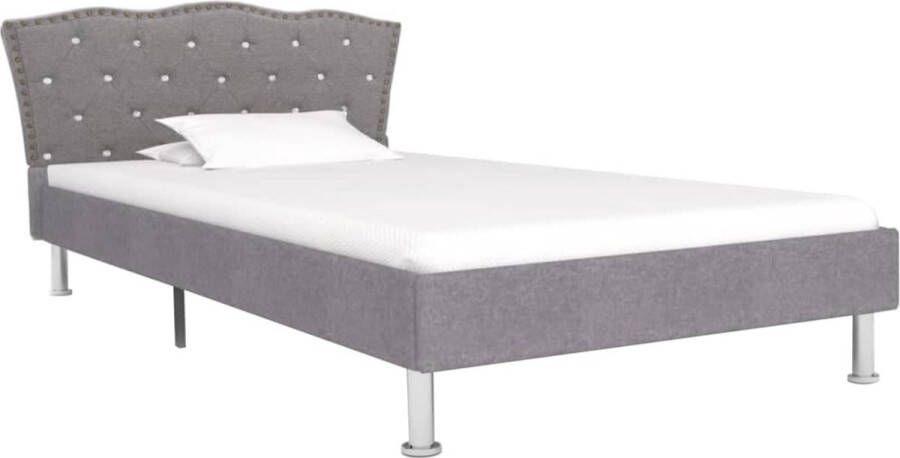 VidaXL -Bedframe-stof-lichtgrijs-90x200-cm - Foto 2