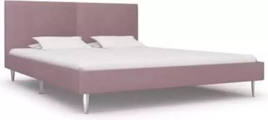 VIDAXL Bedframe stof roze 160x200 cm - Foto 1