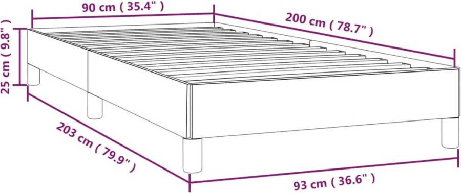 VidaXL -Bedframe-stof-taupe-90x200-cm - Foto 2