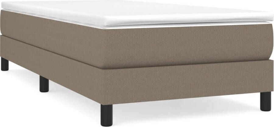 VidaXL Bedframe zonder matras 90x200 cm stof taupe - Foto 9