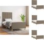 VidaXL Bedframe taupe 203 x 93 x 118 128 cm verstelbaar hoofdeinde ondersteunende poten multiplex lattenbodem comfortabele ondersteuning Bed - Thumbnail 1