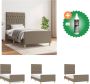 VidaXL Bedframe taupe 203 x 93 x 118 128 cm verstelbaar hoofdeinde ondersteunende poten multiplex lattenbodem comfortabele ondersteuning Bed Inclusief Reiniger - Thumbnail 5