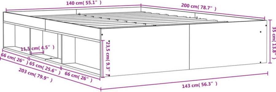 VidaXL -Bedframe-wit-140x200-cm - Foto 4