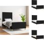 VidaXL Bedframe Zwart 203 x 83 x 118 128 cm Verstelbaar hoofdeind Duurzaam materiaal Ondersteunende poten Bed - Thumbnail 1